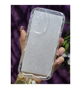 Samsung Galaxy S23 FE Uyumlu 3D Dalga Kenarlı Şeffaf Telefon Kılıfı