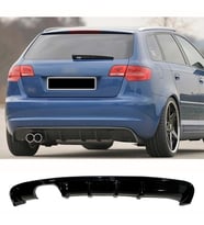 Audi A3 8P 4 Kapı S3 Arka Ek Mat Siyah 2008 2009 2010 2011 2012 Sol Çift Egzoz Çıkışlı