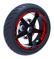 Reflektif Kırmızı Moto GP İç Dış Jant Şeridi Takım Sticker Çınar Extreme