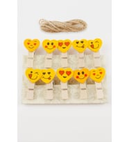 10 Adet Kalp Emoji Süs Mandal
