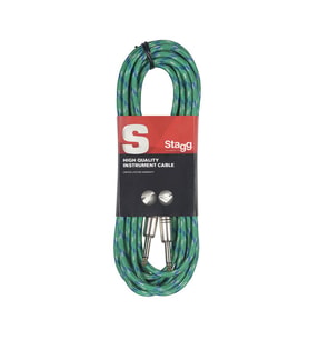STAGG ENSTRÜMAN KABLOSU ÖRGÜ SARGILI 3METRE YEŞİL SGC3VT GR