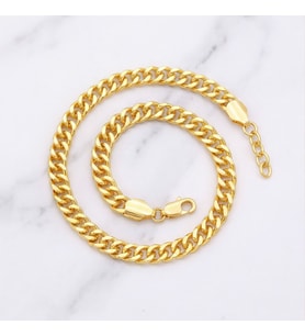 Altın Kaplama İmitasyon Figaro Model Zincir Bileklik BLK-1257 (Gold)