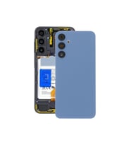 Samsung A25 Arka Kapak - Arka Pil Batarya Kapağı Kamera Lensli - SM-A256 Uyumlu (Mavi)