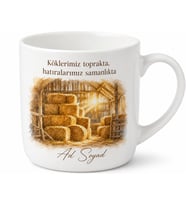Samanlık Hatırası Temalı Kupa Bardak Hediye Özel Tasarım Porselen Mug