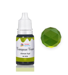 Epoksi Reçine Transparan Boya Pigment Şeffaf Epoksi Boyası 20 ML  Floresan Yeşil - 5038