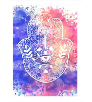 Hamsa Fatmanın Eli Desenli Mdf Tablo