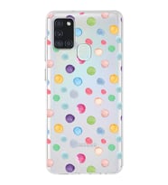 PrintiFy Samsung Galaxy A21s ile Uyumlu 1mm Slim Fit Water Color 6 Baskılı Şeffaf  Kılıf