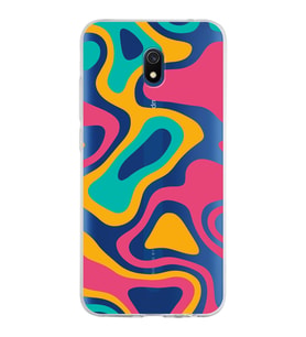 Xiaomi Redmi 8A Uyumlu Kapak Renkli Desen Tasarımlı Şeffaf Silikon Kılıf