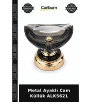 Özel Üretim Dekoratif Masaüstü Şık Metal Ayaklı Cam Küllük