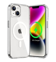 Iphone 14 Kılıf Kamera Lens Korumalı Magsafe Destekli Şeffaf Darbe Emici Sert Kapak