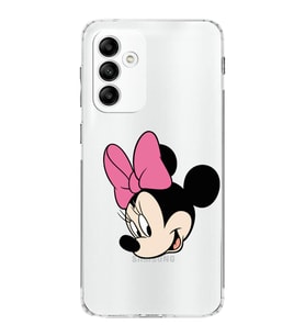 Samsung Galaxy M13  Kamera korumalı Kapak Minnie Mouse Tasarımlı  Şeffaf Kılıf