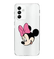 Samsung Galaxy M13  Kamera korumalı Kapak Minnie Mouse Tasarımlı  Şeffaf Kılıf