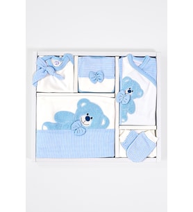 Erkek Bebek Lüks Hastane Çıkışı Ayıcık 10 Lu Set STL6975