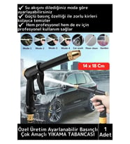 Özel Üretim Ayarlanabilir Başlıklı Güçlü Basınçlı Çok Fonksiyonlu Araba Bahçe Yıkama Tabancası