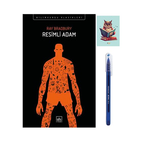 Resimli Adam Romanı - Ray Bradbury kitapları - ithaki - (KALEM VE NOT DEFTERLİ) (Renksiz)