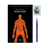 Resimli Adam Romanı - Ray Bradbury kitapları - ithaki - (KALEM VE NOT DEFTERLİ) (Renksiz)