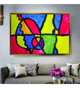 Altın Çerçeveli dekoratif tablo l381 (Gold)