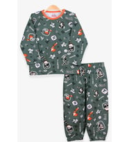 Breeze Erkek Bebek Pijama Takım Rakun Desenli 9 Ay-3 Yaş, Yeşil