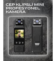 WiFi Destekli Mini Kamera – 180° Dönebilen Lens, 1080P Video, TFT Ekranlı