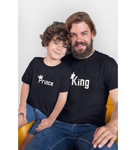 Baba Oğul King Prince Tshirt(Tek Ürün Fiyatıdır Kombin Yapmak için 2 Adet Sepete Ekleyiniz)