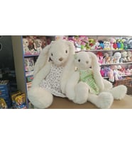 Halley Oyuncak Kıyafetli Peluş İkisi Birarada 60 ve 45 cm Anne Bebek Tavşan Uyku Arkadaşım Pelüş