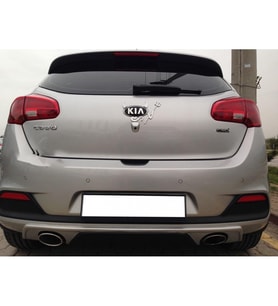 Kia Ceed Difüzör Difizör Plastik Parlak Siyah 2012 2013 2014 2015 Arka-bodykit-ek-karlık