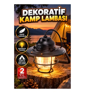 Retro Tasarımlı Hafif ve Taşınabilir Çam Kozalağı Şekilli Kamp Lambası
