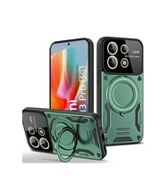 Redmi Note 13 Pro 5G Kılıf Joy Lens Standlı Kapak - Koyu Yeşil