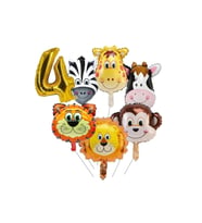 Safari Fiğürlü 4 Yaş Balon Seti