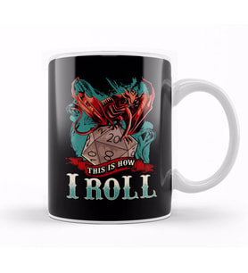 This Is How I Roll RPG Tabletop Gaming Dice Pun Kupa Bardak Porselen