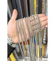 Hematit Taşı Rondela Kesim Mat Titanyum 4x2mm Doğal Taş Dizi