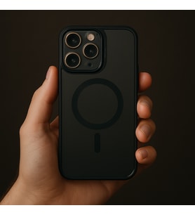 Iphone 16 Pro Max Uyumlu Kılıf Şeffaf Magsafe Ve Lens Koruyucu (B.Siyah)