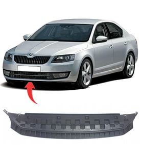 Skoda Octavia Ön Tampon Spoyleri Saten Siyah 2013-2017 5E0807611
