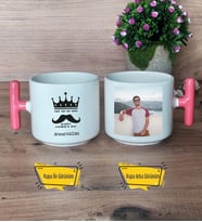 You Are My King Kupa Bardak Fotoğraflı T Pembe Kulplu Babaya Doğum Günü Babalar Günü Hediyesi