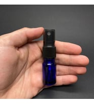 5 Ml Mavi Cam Şişe Siyah Spreyli  ,  5Cc MaviSpreyli Boş Şişe x 6 Adet