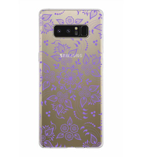 Samsung Galaxy Note 8 Kapak Nostalji Desen Tasarımlı Şeffaf Silikon Kılıf