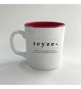 Teyze Baskılı Kırmızı Multi Kupa