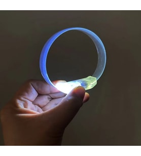 3 Modlu Pilli LED Işıklı Esnek Parti Bilekliği Beyaz