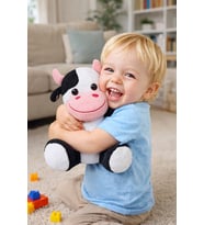 25 cm Peluş İnek - Çocuklar İçin Sevimli Oyun Arkadaşı