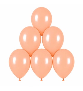 Somon Renk Lateks makaron Balon (30 cm) - 6 Adet