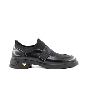 Miss Park Moda 208 k4065 Loafer Siyah Rugan Kadın Günlük Ayakkabı