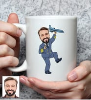Kişiye Özel Pİlot Tasarımlı Karikatürlü Kupa Bardak 102