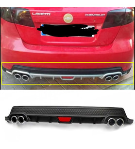 Chevrolet Lacetti Hatchback Siyah Difüzör Difizör Yuvarlak Egzoz Görünüm Kulaklı Tip 2004 - 2013