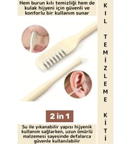 Kişisel Bakım Yıkanabilir Tekrar Kullanılabilir Pratik Hijyenik Kulak Burun Kıl Temizleme Kiti 2in1