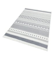 Makine Kaymaz Yıkanabilir Beyaz Etnik Salon Halısı Mutfak Halısı Koridor Halısı Yolluk 7 grey