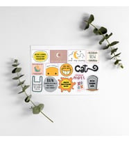 Motto Yazılı Tasarımlı A5 14 Adet Stickers Çıkartma PYTKSTKR38