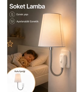 Gece Aydınlatması Soket Lamba Prize Takılma Özellikli