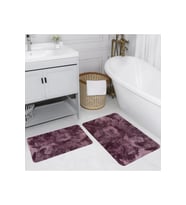 Rovigo Home Dijital Baskılı 2'li Banyo paspas Takımı RVG5195 (Mor)