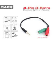 DARK DK-CB-AUC01 1x erkek Stereo 2x dişi Ses Ara Kablosu