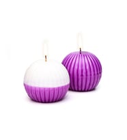 2'li Fitilli Degrade Mor Top Mum (8 cm)